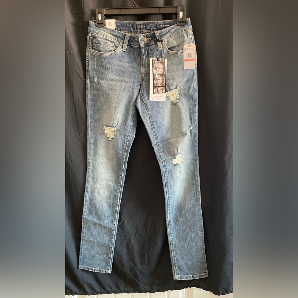 Jessica Simpson Light Blue Distressed Skinny Jeans